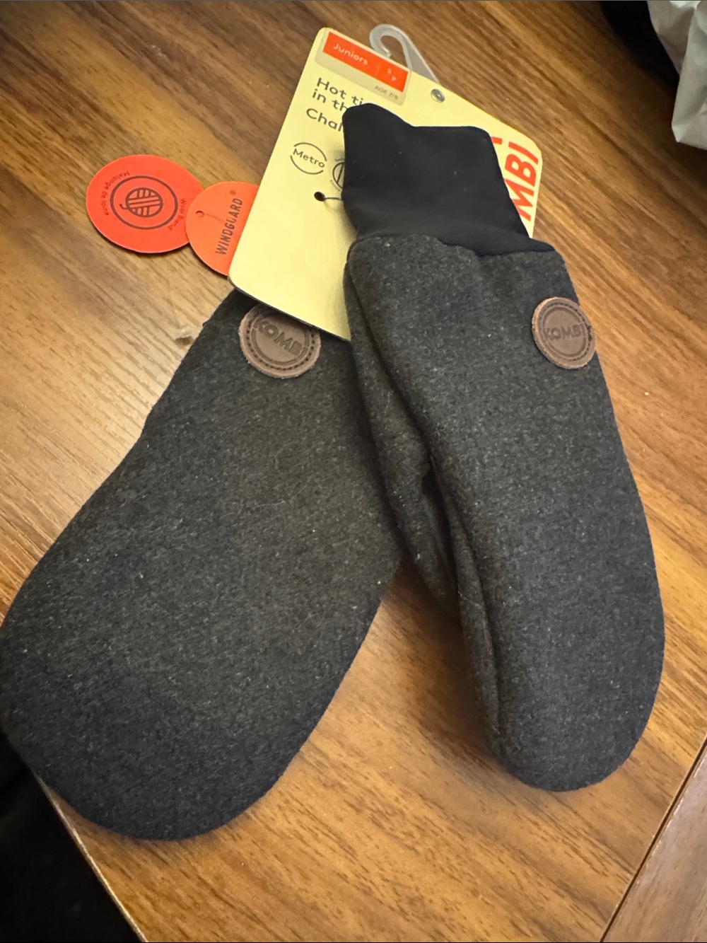 BRAND NEW boy girl youth kombi wool blend mittens size S 7/8
